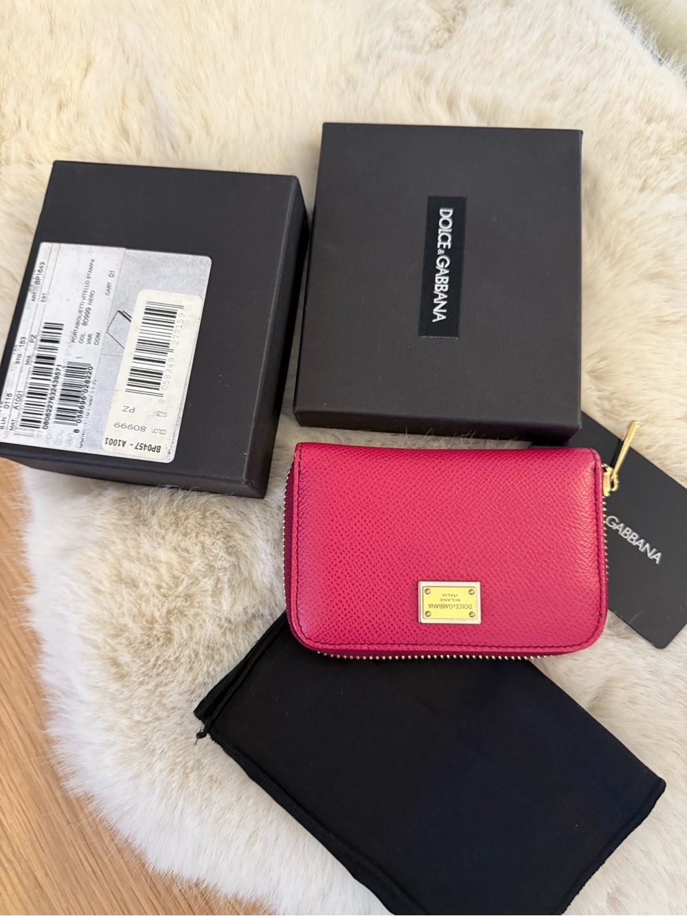 Dolce & Gabbana Pink Zip Wallet